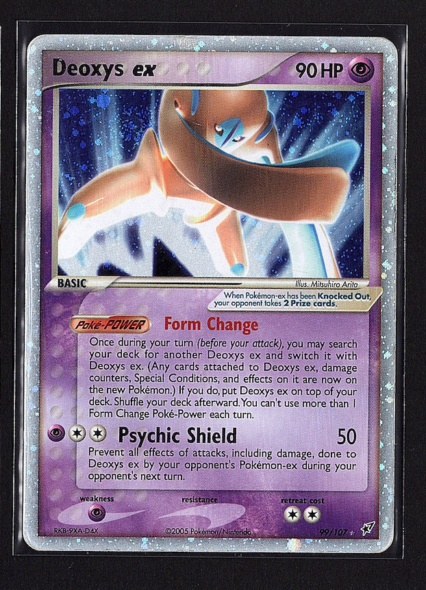 2005 Pokémon EX Deoxys Defense Form Deoxys ex 99/107 Ultra Rare Holo