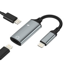 Lightning Headphone Splitter (2in1) for Iphone 14 13 Pro Max to Charger Audio...