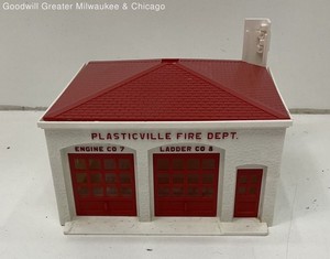 Vintage Bachmann Plasticville Fire Department Building Kit (Assembled)