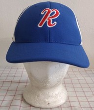 Letter R Cap Hat Blue Youth One Size Embroidered Augusta