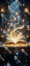 Magical Glowing Spell Book Digital image picture photo wallpaper background art