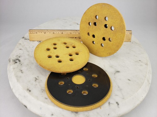 3x 5" 8 Hole Hook and Loop Replacement Sander Pad Dewalt Random Orbital Sander - Picture 2 of 12