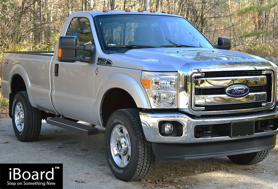 Боковые подножки премиум-класса 5 дюймов черные iBoard подходят для 99–16 Ford F250 F350 SuperDuty с обычной кабиной - Изображение 2 из 4