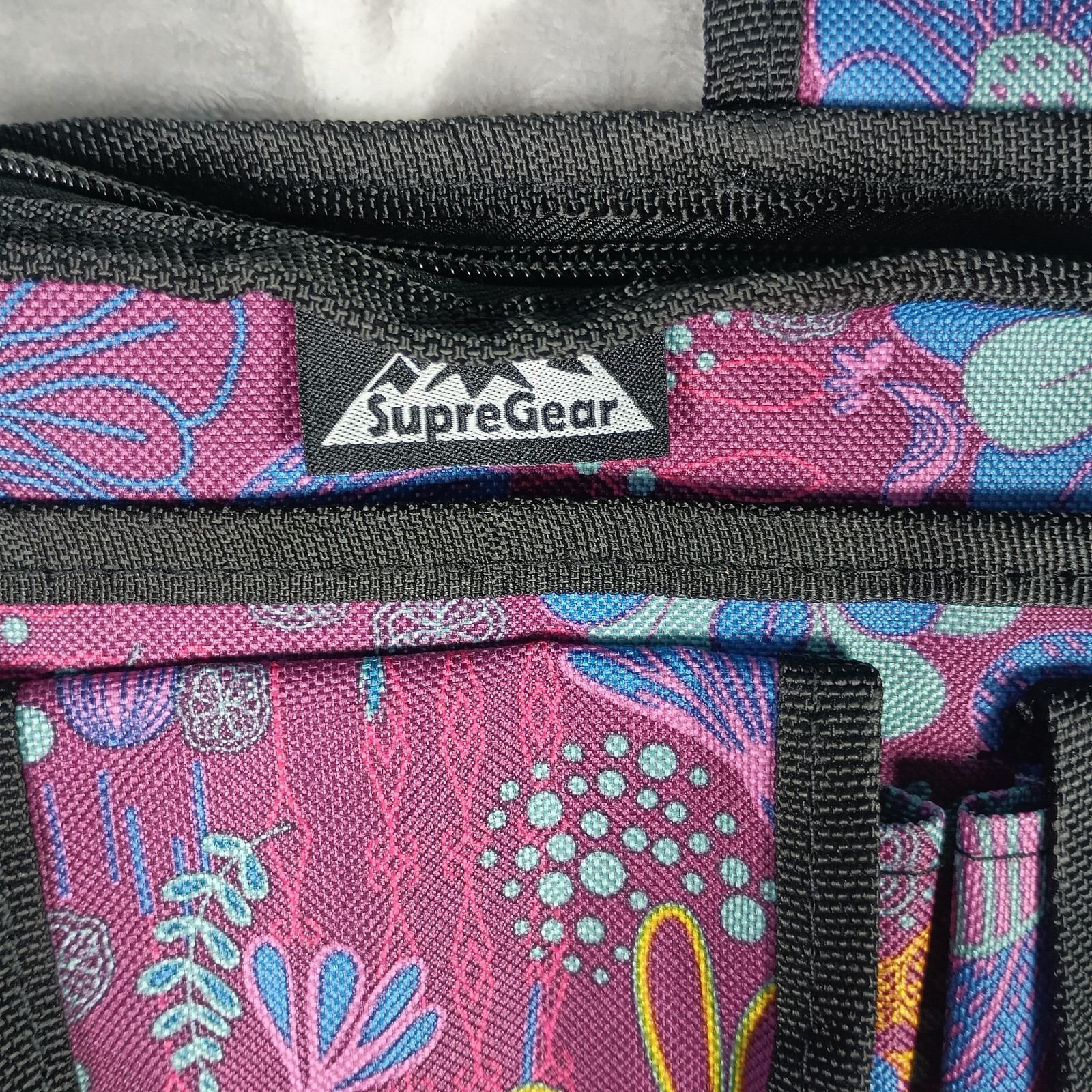 SupreGear Wheelchair Walker Organizer Bag Floral Multi Pocket Storage Pouch