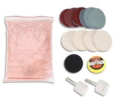 Windshield Scratch Remover Set Glass Polishing Kit Abrasive Discs Polish Pads
