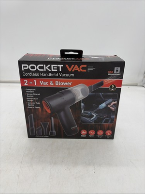 #ad Pocket Vac Rechargeable Handheld Vacuum w Accessories Portable As Seen on TV $22.00