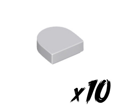 10x LEGO 24246   1x1 Fliese rund   tile round   hellgrau   Light Bluish Gray