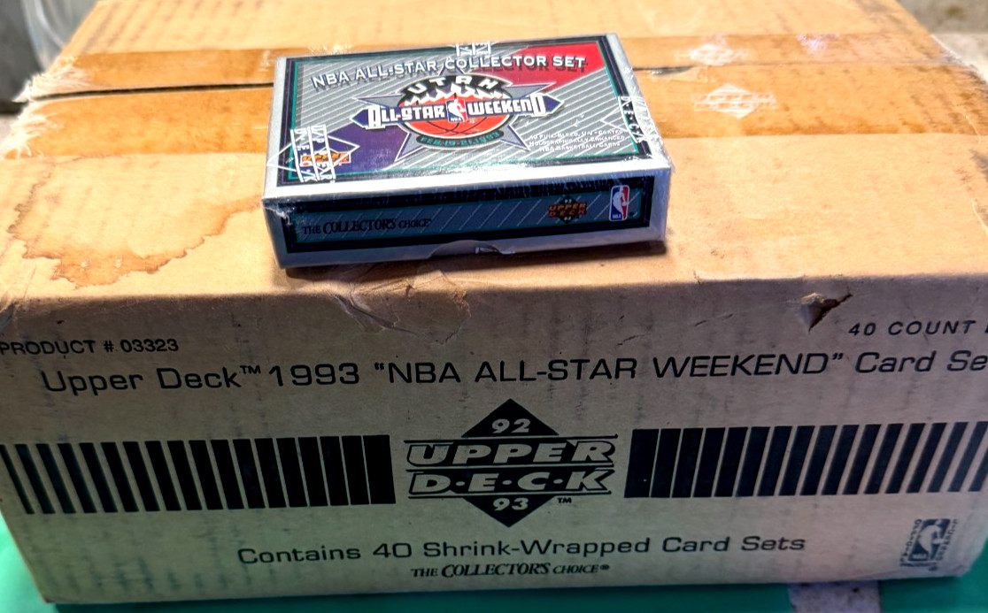 Rare factory-sealed 40-box case of 1992-93 Upper Deck NBA All-Star sets 1 GOLD