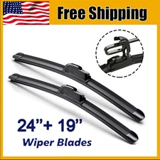 24"+19" OEM Quality Beam Windshield Wiper Blades ALL SEASON PREMIUM (Set of 2)