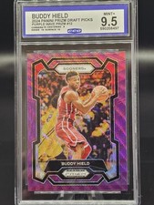 2024 Panini Prizm Draft Picks Buddy Hield Purple Wave Prizm #12 CCG 9.5