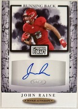 John Raine 2021 Sage Premier Draft Black Auto Rookie RC Northwestern Wildcats