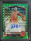 KIYAN ANTHONY 2025-26 BOWMAN CHROME 1ST AUTO GREEN GEOMETRIC REFRACTOR 43/99