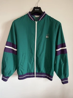Veste homme vintage Gabicci vert et violet logo golf brodé - Taille XL - Photo 1/4