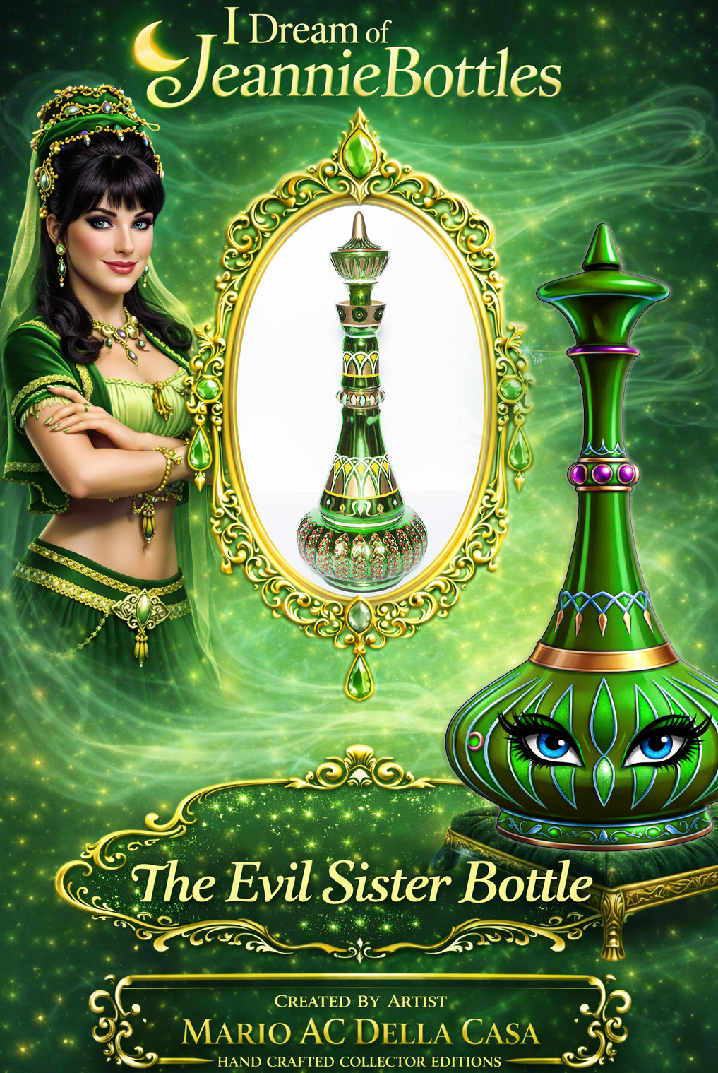 JEANNIE'S EVIL SISTER BOTTLE, I DREAM OF JEANNIE/GENIE BOTTLE! *THE REAL ARTIST*