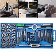 Tap and Die Set 40Pcs Metric and SAE Standard Bearing Steel Threading Tool
