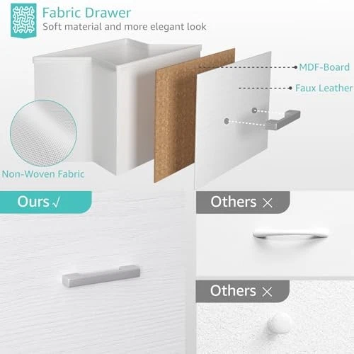 Stackable ящики для хранения шкаф органайзеры L (15,7 «D x 21,1» W x 16,1» H) белый - Изображение 4 из 4