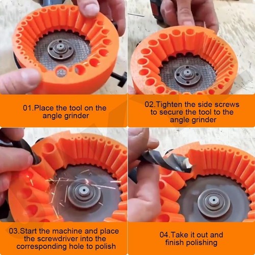 HG (125mm Smerigliatrice) Affilapunte Trapano ABS Power Drill Bit Attacco Smerigliatrice - Foto 15 di 24