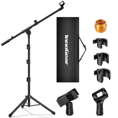 InnoGear Microphone Stand, Tripod Boom Arm Floor Mic Stand Height Black
