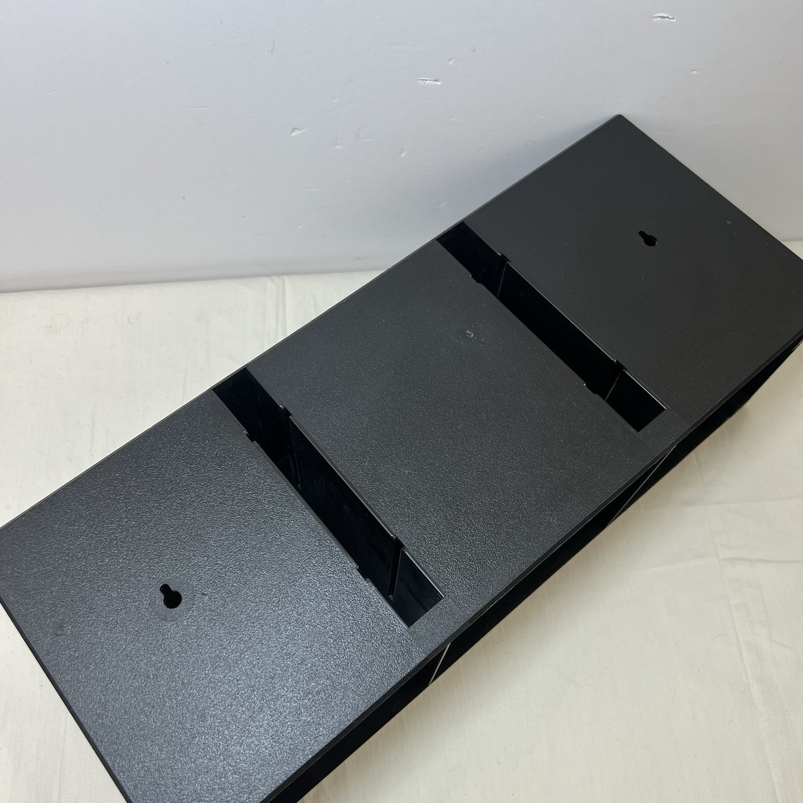 Vintage LASERLINE CD Storage Rack Organizer Desktop or Wall Mount Black 36 CDs