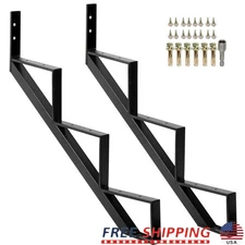 Steel Stair Step Riser 2PC 3 Step Stair Stringers for Deck Steel Stair Stringer