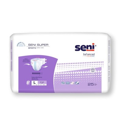 Seni Super Incontinence Brief L Breathable S-LA25-BS1 Heavy 75 Ct