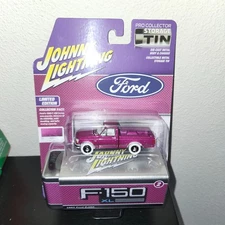 2025 Johnny Lightning 1993 Ford F-150 White Lightning Release 2 w/ Storage Tin