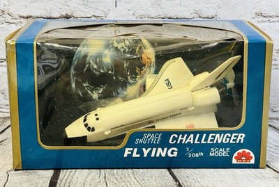 Vintage NPI Space Shuttle Challenger Flying 1/208 Scale Model w/ Box Working