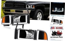LED DRL Headlights Compatible with 1994-2001 Dodge Ram 1500 - for 1994-2002
