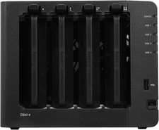 Synology DiskStation DS414 4-Bay NAS Home Server - TESTED , No Drives or Adapter