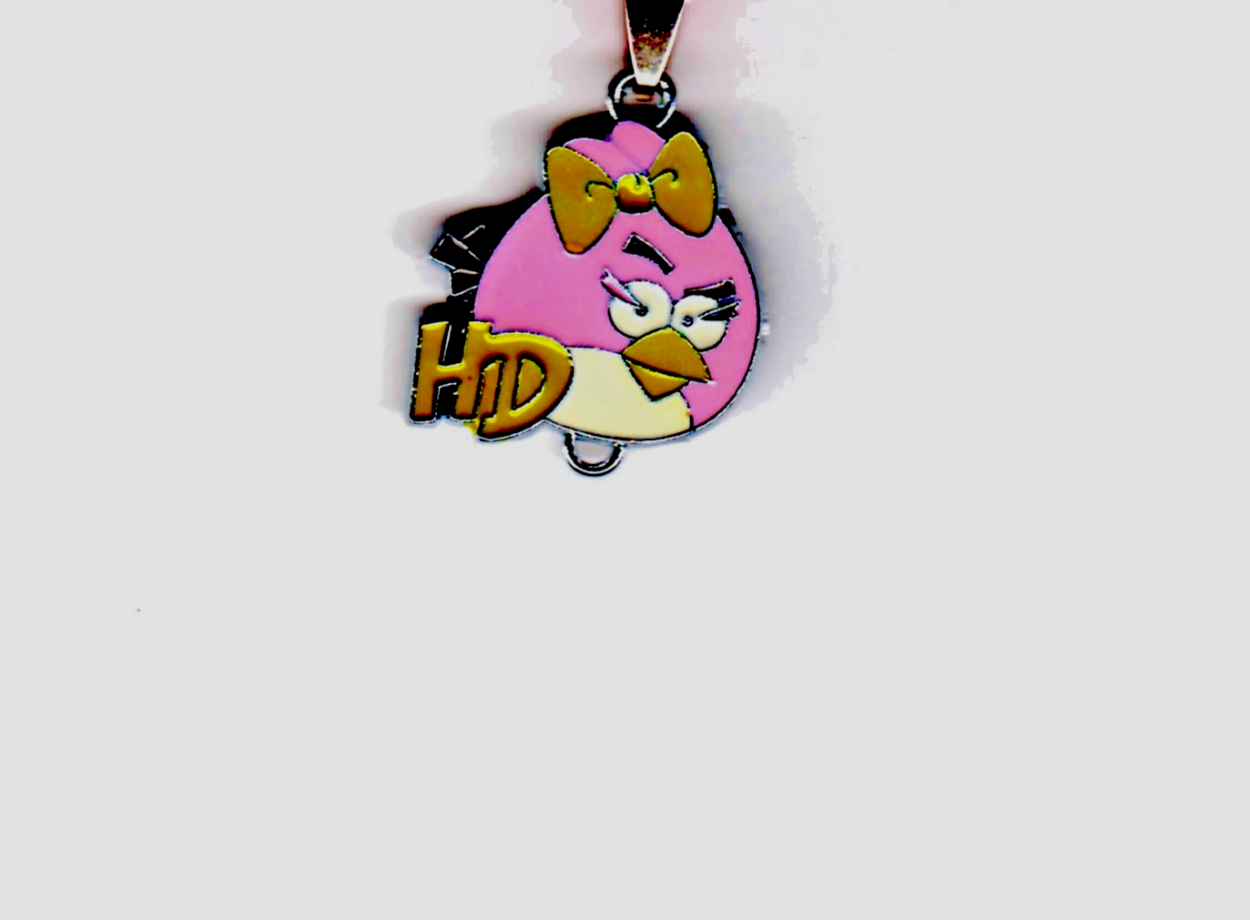 Pink Angry Bird HD with Black Chain Charm Pendant Necklace | eBay