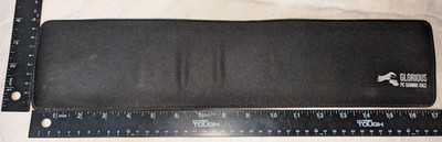 Full Length Glorious Padded Keyboard Wrist Rest Stitched Edges Black Stealth