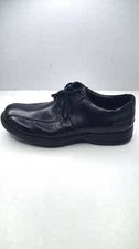 Clarks Wave Oxford Black Leather Lace_Up Shoes Men's Size 13M