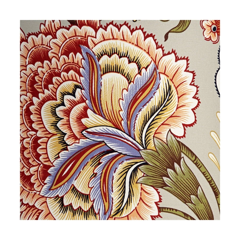 Sage 绿色花朵印花大鼓灯罩 14x16x11.5 英寸蜘蛛 — 第 2/4 张图片