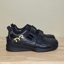 TYR L-2 Lifter Weightlifting Shoes Black Gold Women's Size 7 Men's Size 5.5