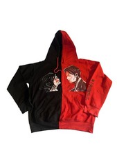 My Chemical Romance Hoodie Black Red Split Two Tone Band Best Fit Medium