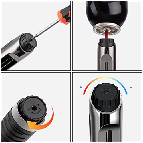 Butane Jet Adjustable Flame Torch Lighter Welding Windproof Refillable Gas - Foto 10 di 23