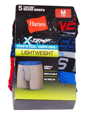 Hanes Youth Boy's M 8-10  X-Temp Tagless Boxer Brief Underwear 5 in Package