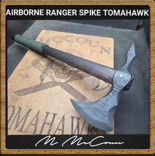 HAND FORGED AIRBORNE RANGER SPIKE TOMAHAWK BY MARK MCCOUN  MADE IN THE USA