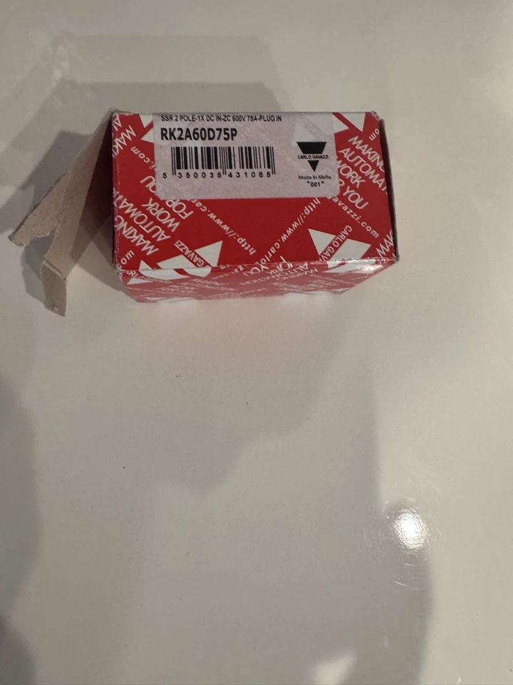 Relé 1 pieza CARLO GAVAZZI INC RK2A60D75P, estado sólido, SSR, 2 polos, 600 VAC-ZC, 4 Foto 2 de 2