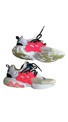 Nike Youth React Presto GS Sneakers Running Shoes White/Hyper Pink Sz 7Y