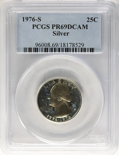 1976 S Washington Quarter PCGS PR69 DCAM Silver