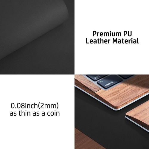 Waterproof PU Mouse Pad Dual Side Table Cover Desk Protector Mat Office - Photo 8/18