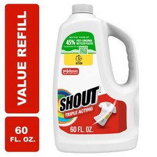 Shout Triple-Acting Refill, Laundry Stain Remover, 60 fl oz