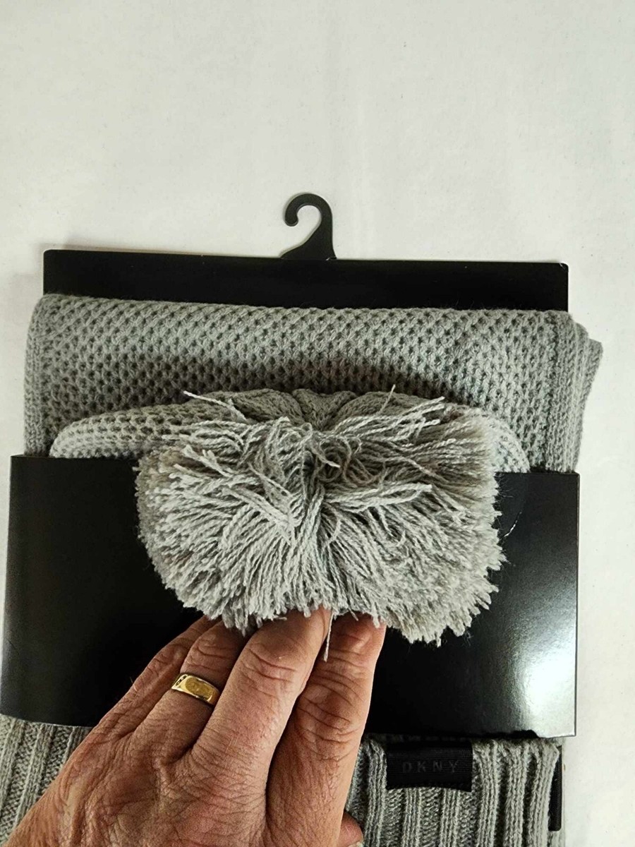 NWT DKNY Women's 2 Piece Set Hat, Scarf Gray | eBay