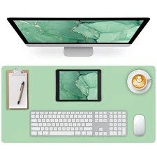 Large Desk Pad Mat Leather Desk Mat for Desktop Computer Desk Mouse Pad Non-S...