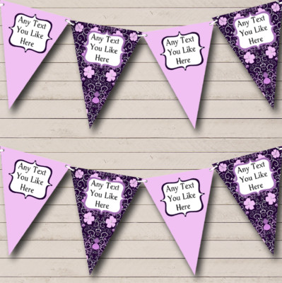 Party Banner Wimpel lila und lila Blumen Hochzeit Veranstaltungsort oder Empfang