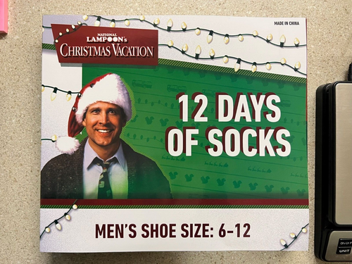 National Lampoons CHRISTMAS VACATION 12 Days Of Socks 2022 Advent 