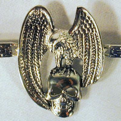 HEAVY METAL SILVER EAGLE SKULL BRACELET mens women bracelets jewelry NEW JL156
