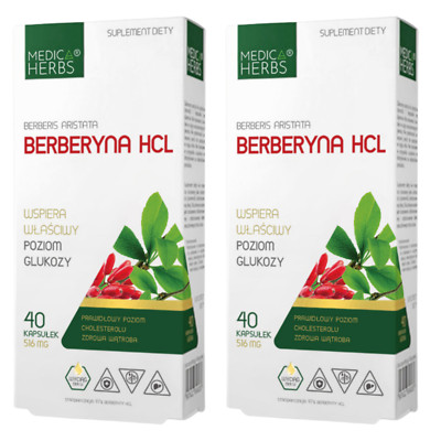 Berberin HCl 500 mg - 80 Kapseln - Berberine - Wurzelextrakt - Medica Herbs