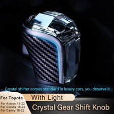 Cubierta de palanca de cambios de cristal para Toyota Avalon Corolla Cross con luz